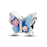 Floral Butterfly Beaded Bracelet