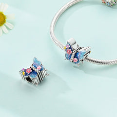 Floral Butterfly Beaded Bracelet