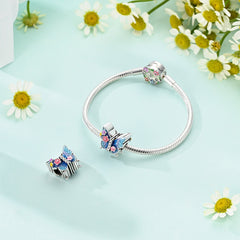 Floral Butterfly Beaded Bracelet