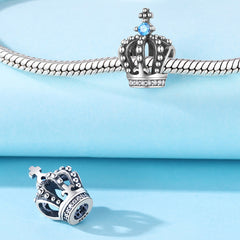 Timeless Crown Blue Sapphire & Sterling Silver Beaded Pendant Necklace