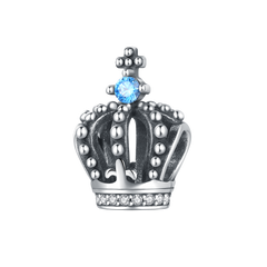 Timeless Crown Blue Sapphire & Sterling Silver Beaded Pendant Necklace