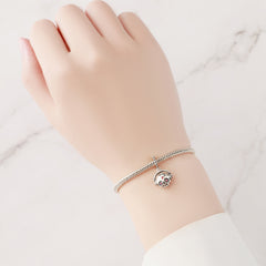 Sterling Silver Red-Eye Skull Pendant