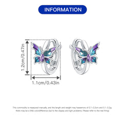 Metamorphosis 3D Butterfly Hoop Earrings