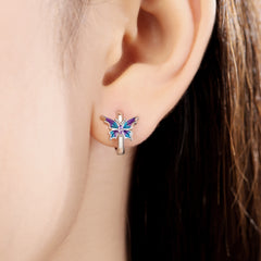 Metamorphosis 3D Butterfly Hoop Earrings