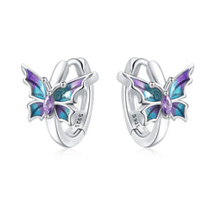 Metamorphosis 3D Butterfly Hoop Earrings