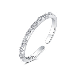 Open Diamond Hoop Ring