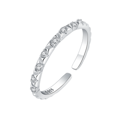 Open Diamond Hoop Ring
