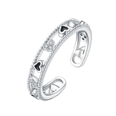 Timeless Love Dual-Tone Open Heart Ring