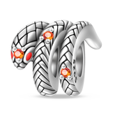 Mystic Silver Serpent Beaded Bracelet