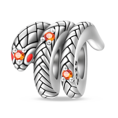 Mystic Silver Serpent Beaded Bracelet