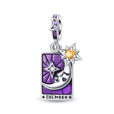925 Sterling Silver Tarot Moon Pendant Necklace