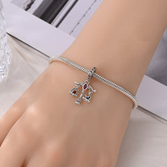 Sterling Silver Tarot Justice Pendant Necklace