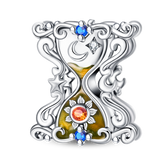 Sterling Silver Timekeeper Sandalwood Bead Bracelet