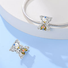 Sterling Silver Timekeeper Sandalwood Bead Bracelet