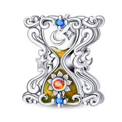 Sterling Silver Timekeeper Sandalwood Bead Bracelet