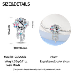 DIY Spiritual Bracelet Kit - Crescent & Round Dreamcatcher Pendants in Sterling Silver