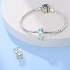 S925 Sterling Silver Moonlight Spacer Beads DIY