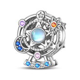 S925 Sterling Silver Star & Moon Ferris Wheel Beads