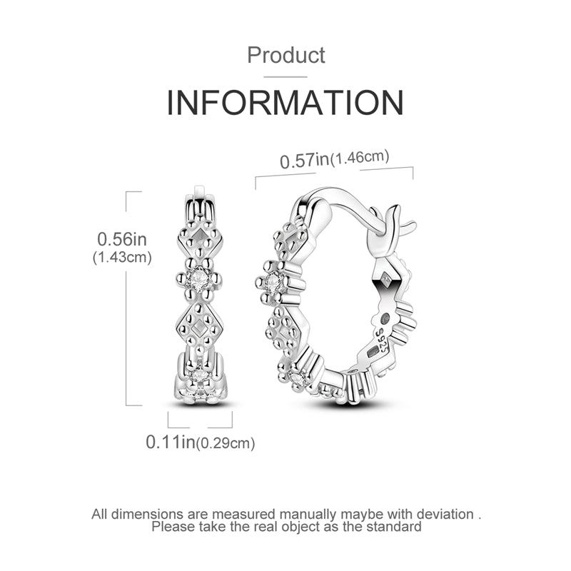 Hypoallergenic C-Shaped Full diamond Hoop Earrings