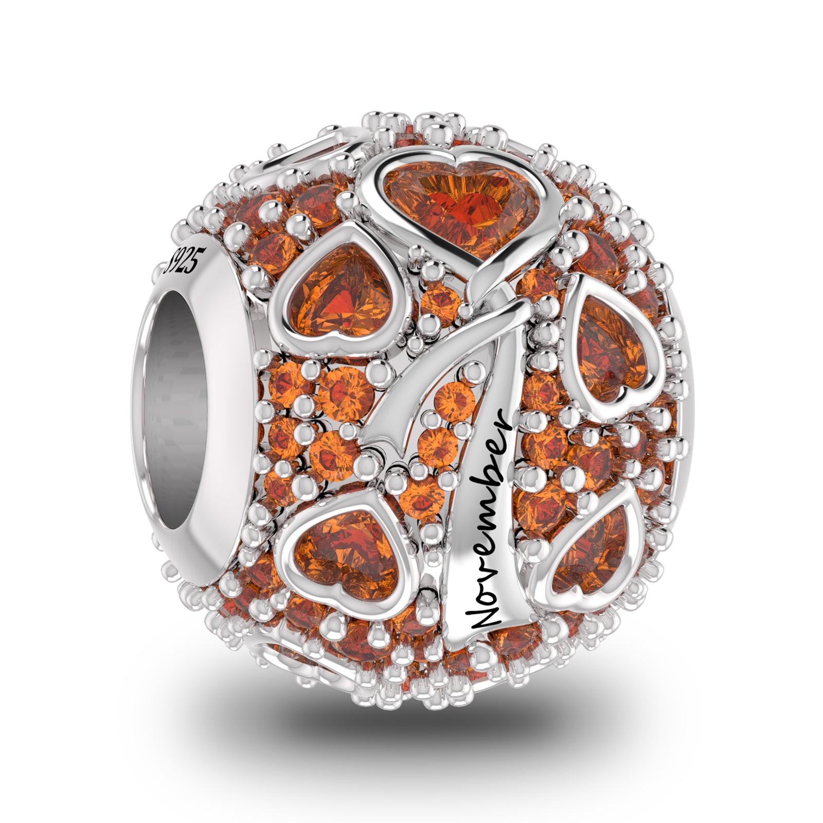 Lakese Garnet S925 Sterling Silver Courage Bead - Eternal Flame for Career & Love
