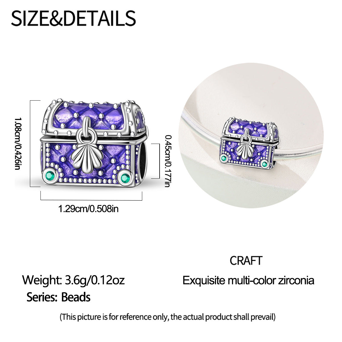 Treasure Chest Charm Bead