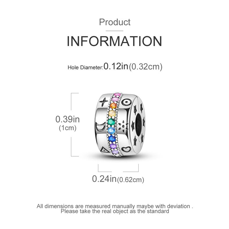 Iridescent Clip Charm Bead