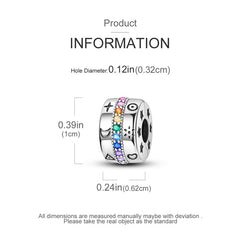 Iridescent Clip Charm Bead