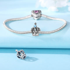 Timeless Crown Blue Sapphire & Sterling Silver Beaded Pendant Necklace