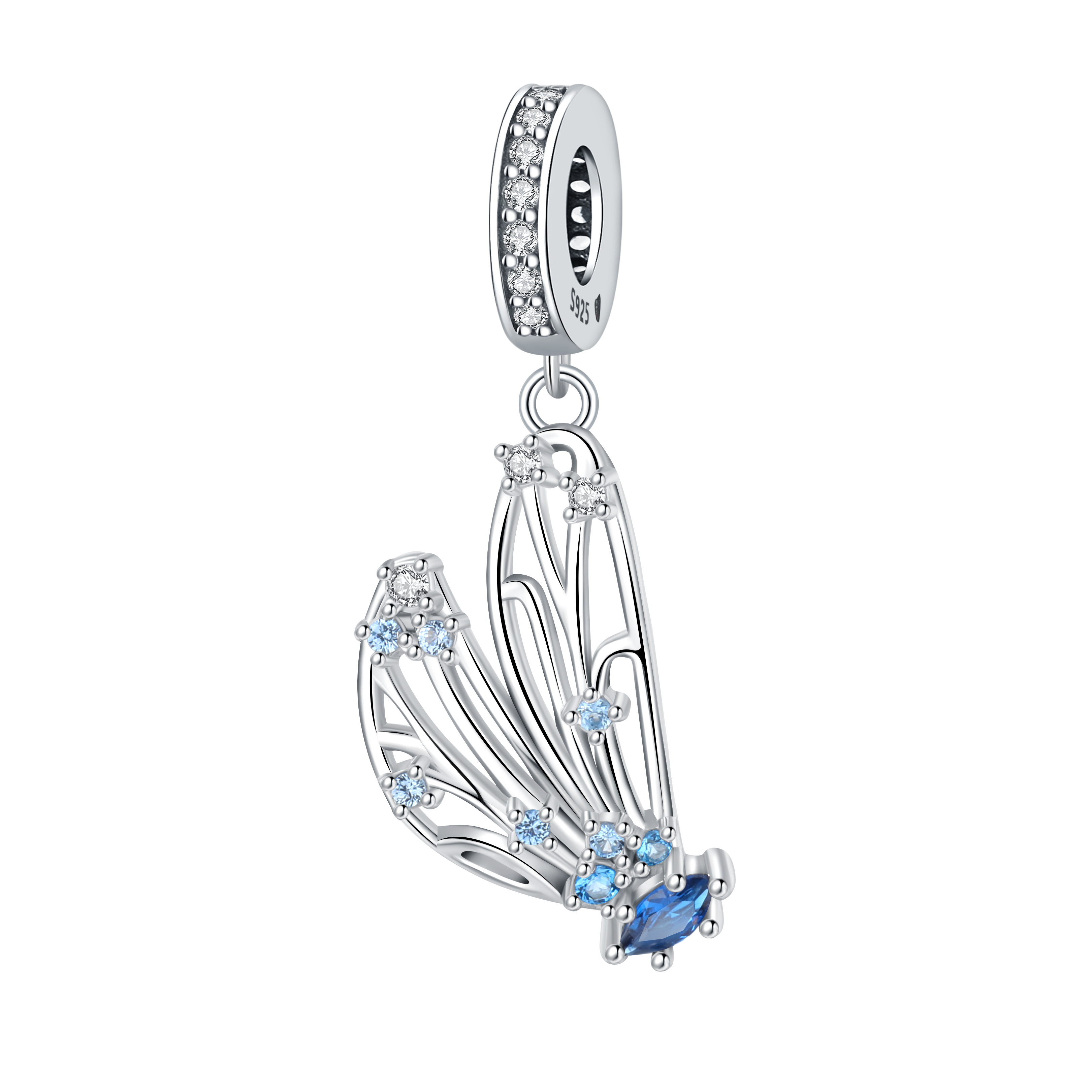 Captivating Blue Gradient Butterfly Beads
