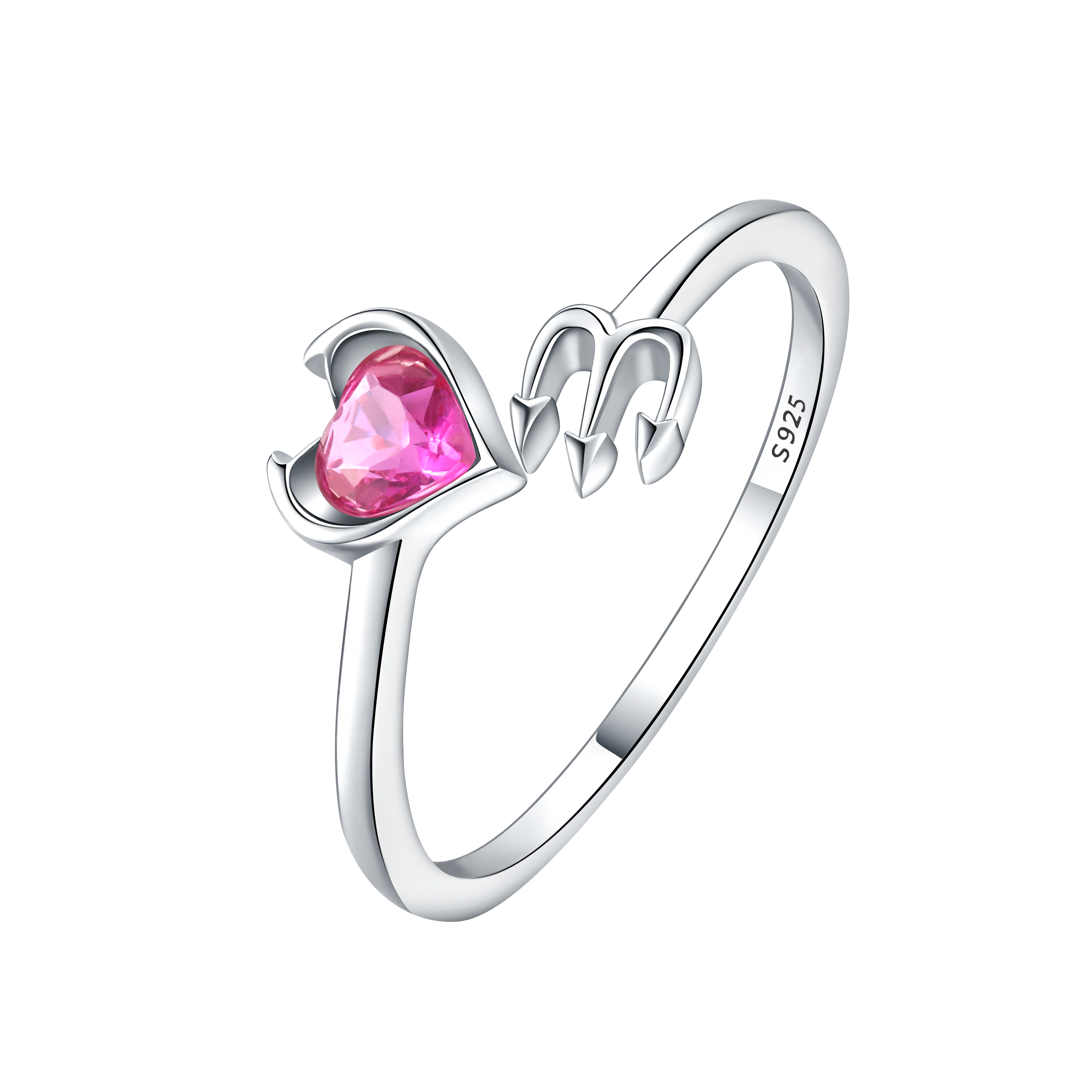 Little Devil Purple Diamond Opening Ring
