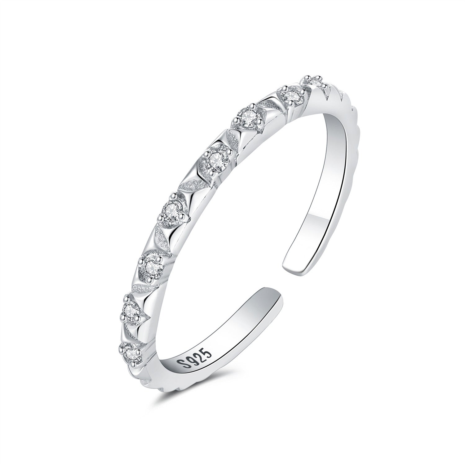 Open Diamond Hoop Ring