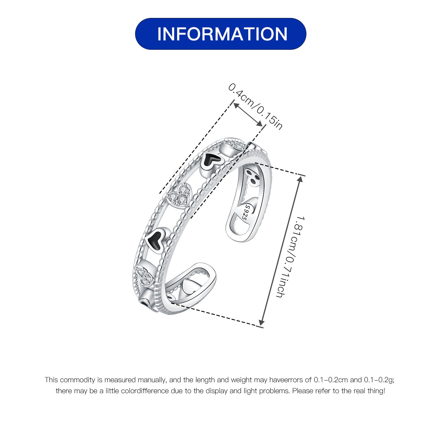 Timeless Love Dual-Tone Open Heart Ring