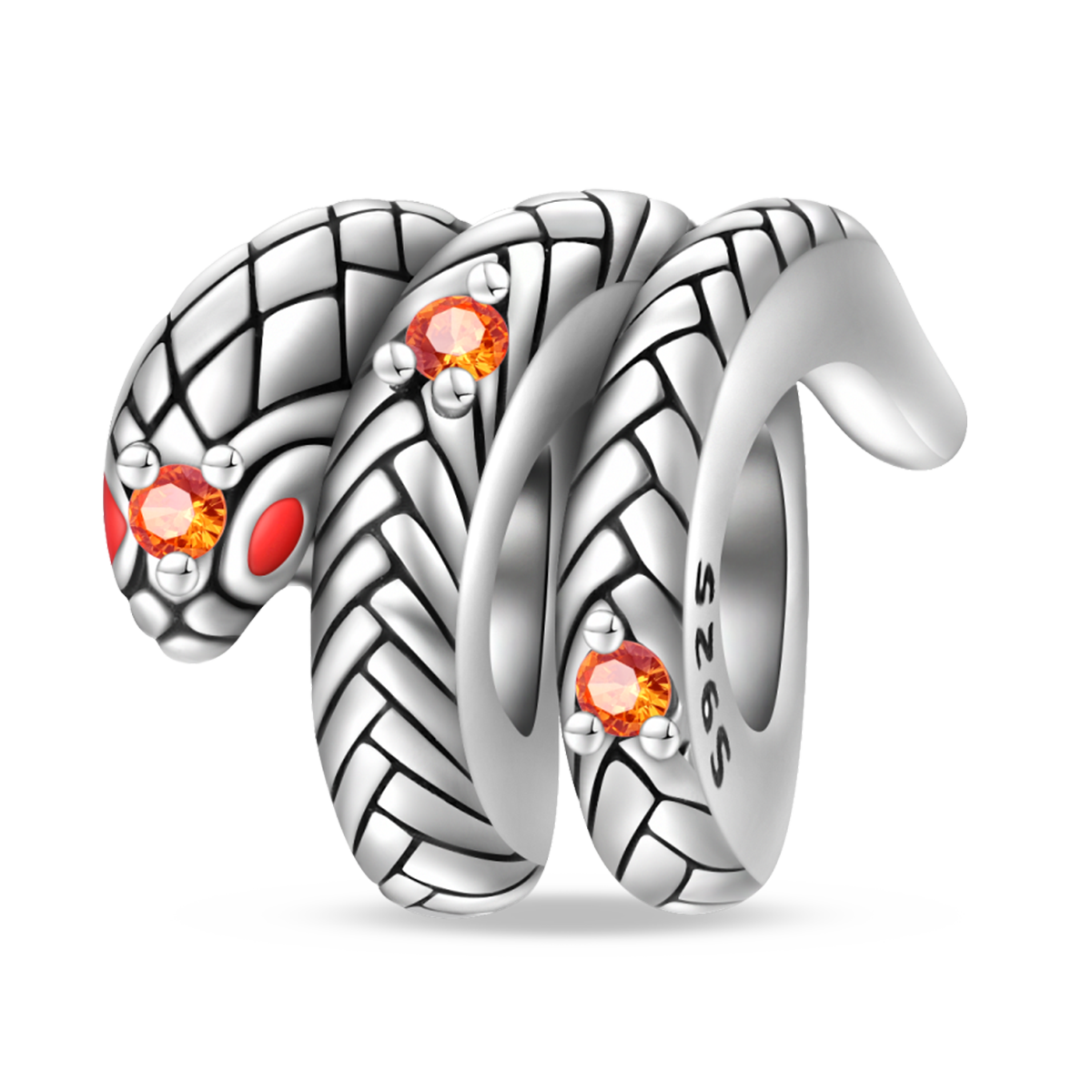 Mystic Silver Serpent Beaded Bracelet