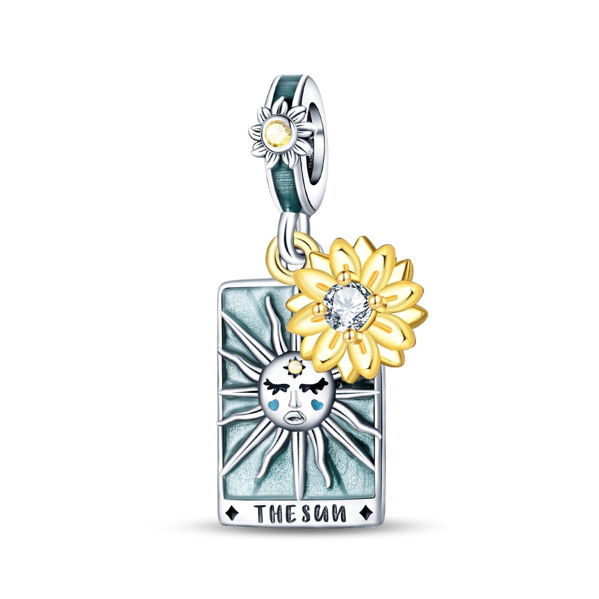 Sterling Silver Tarot Sun Pendant Necklace
