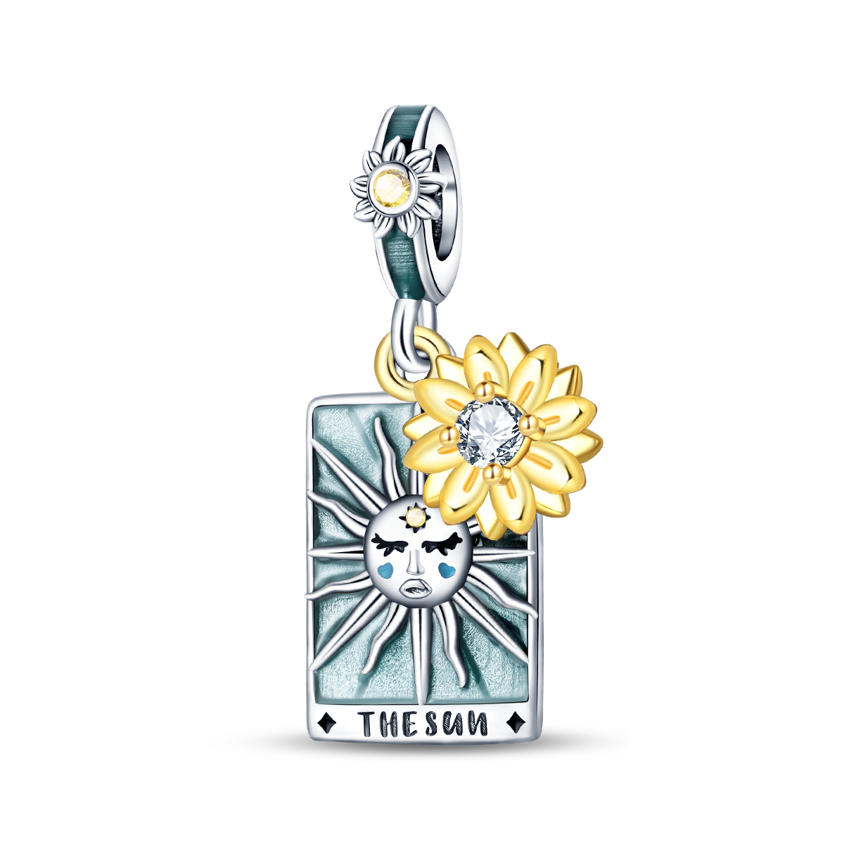 Sterling Silver Tarot Sun Pendant Necklace