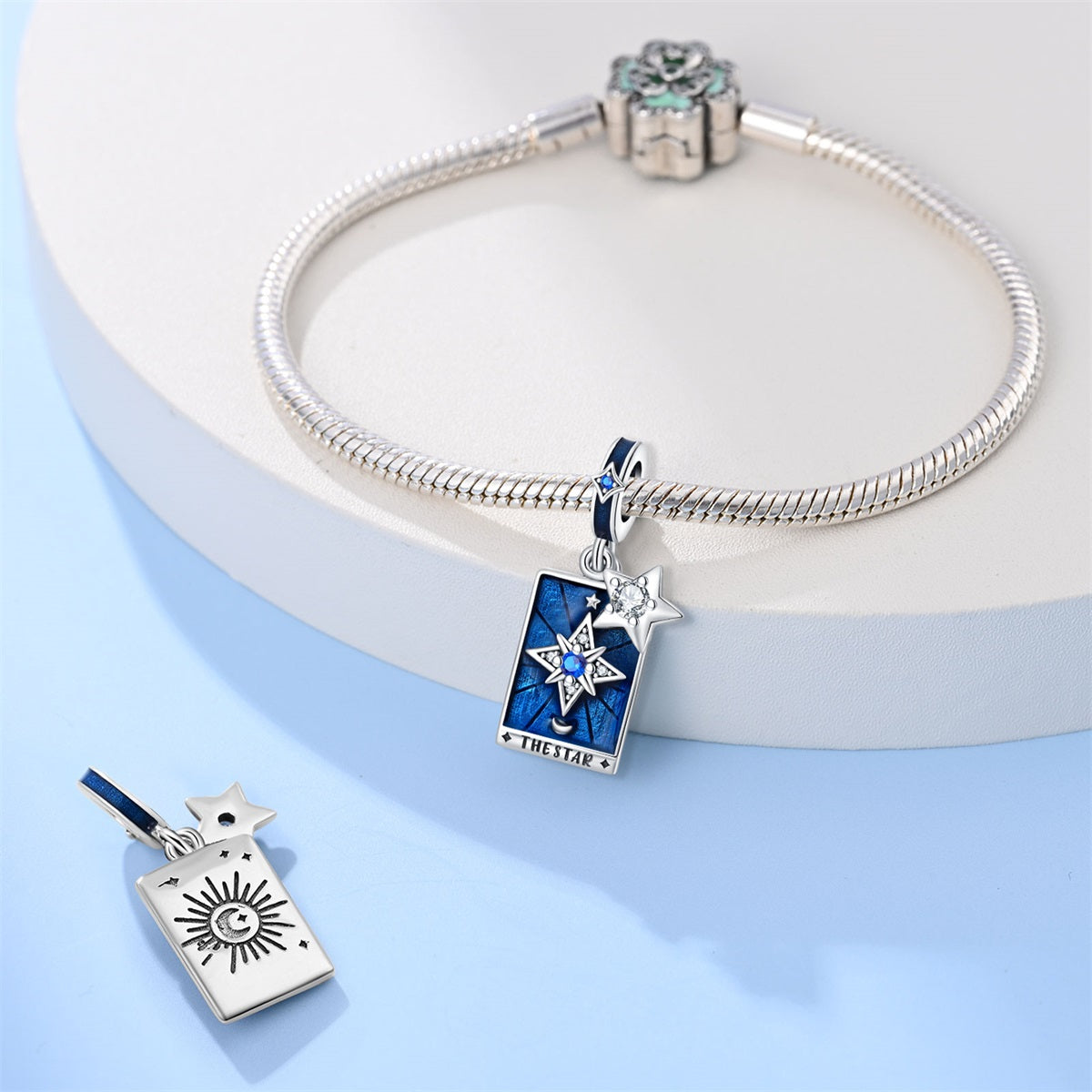 925 Sterling Silver Tarot Star Pendant Necklace