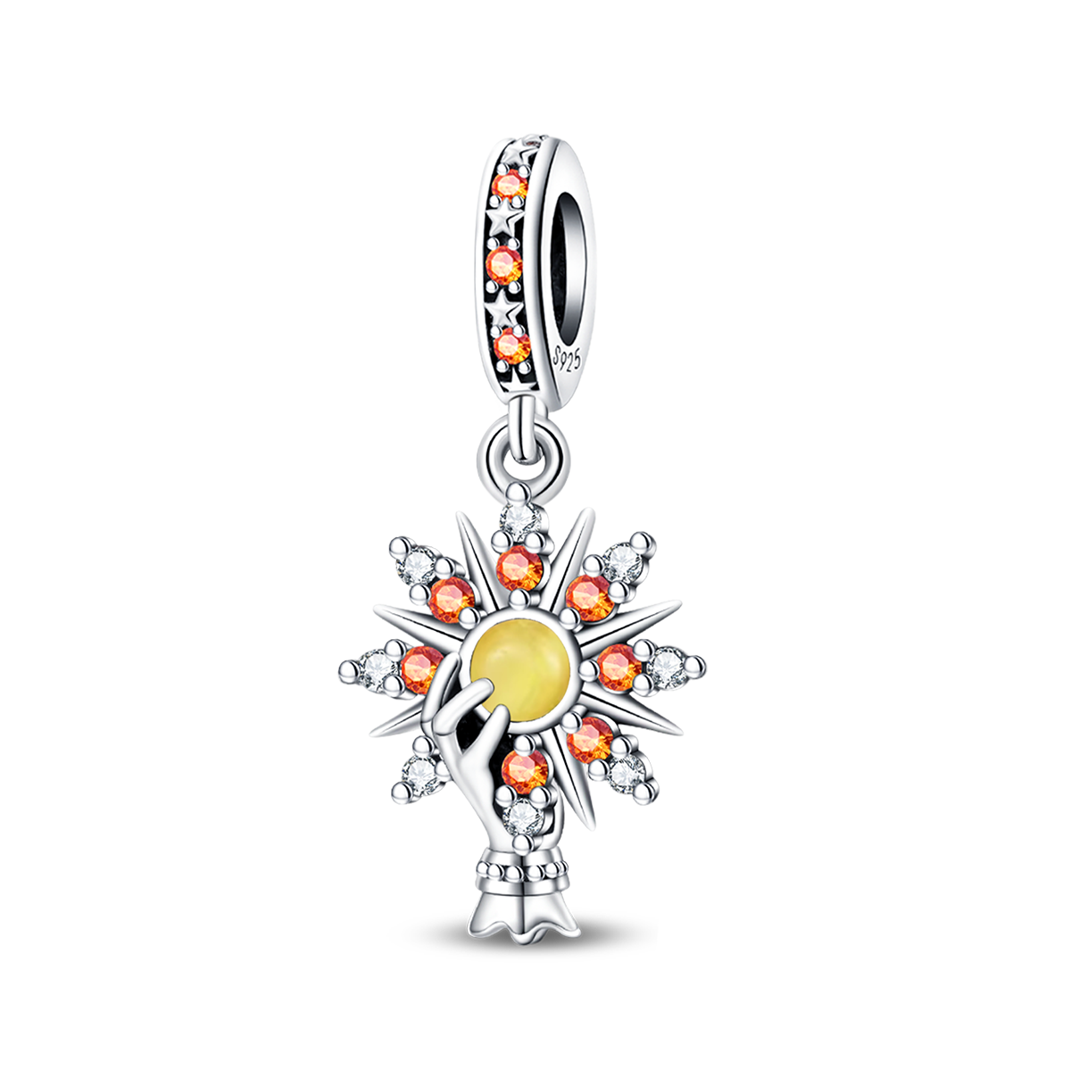 925 Sterling Silver Tarot Pentacle Pendant Necklace