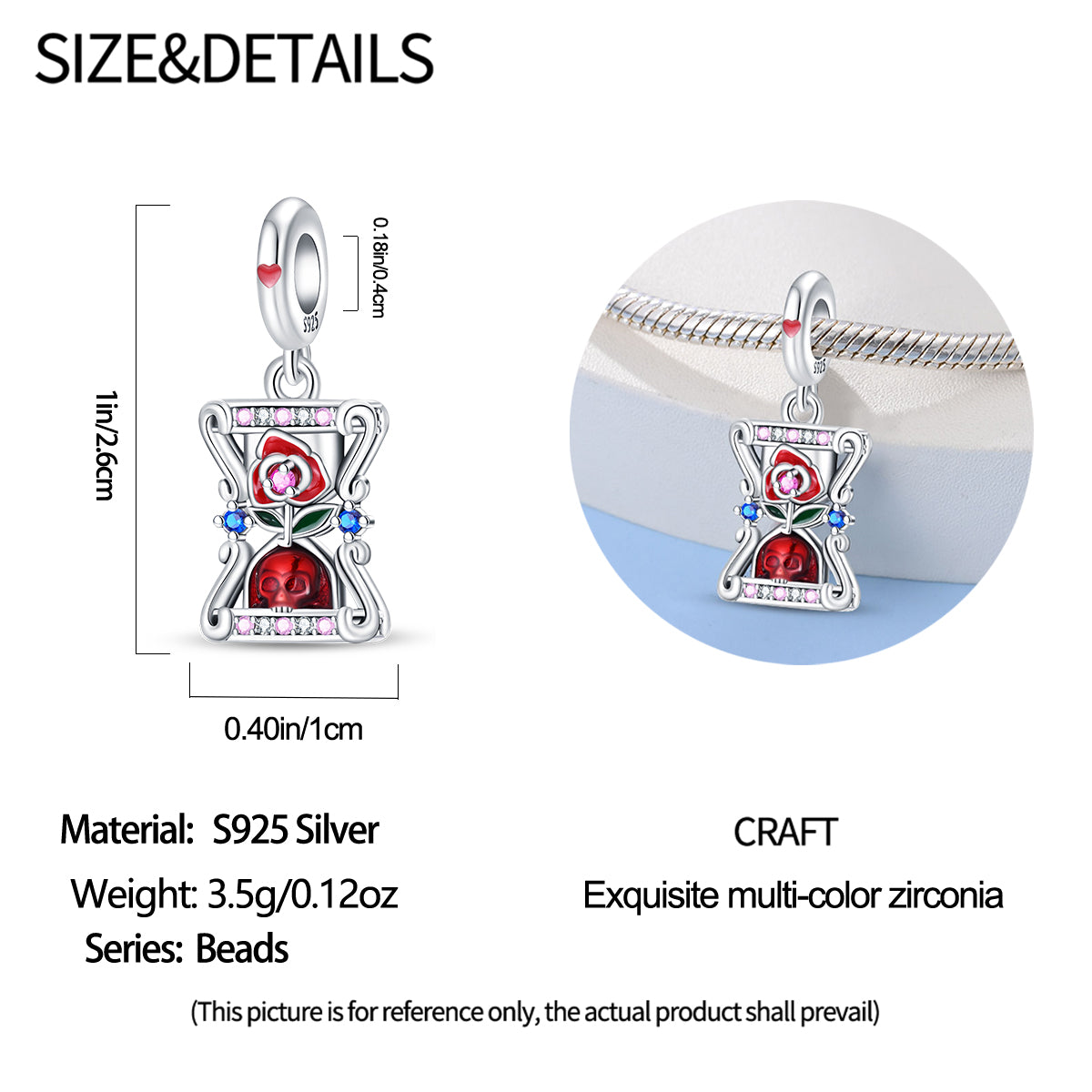 925 Sterling Silver Tarot Death Pendant Necklace