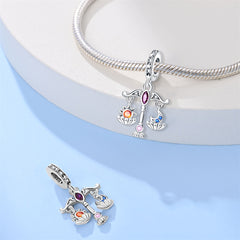 Sterling Silver Tarot Justice Pendant Necklace
