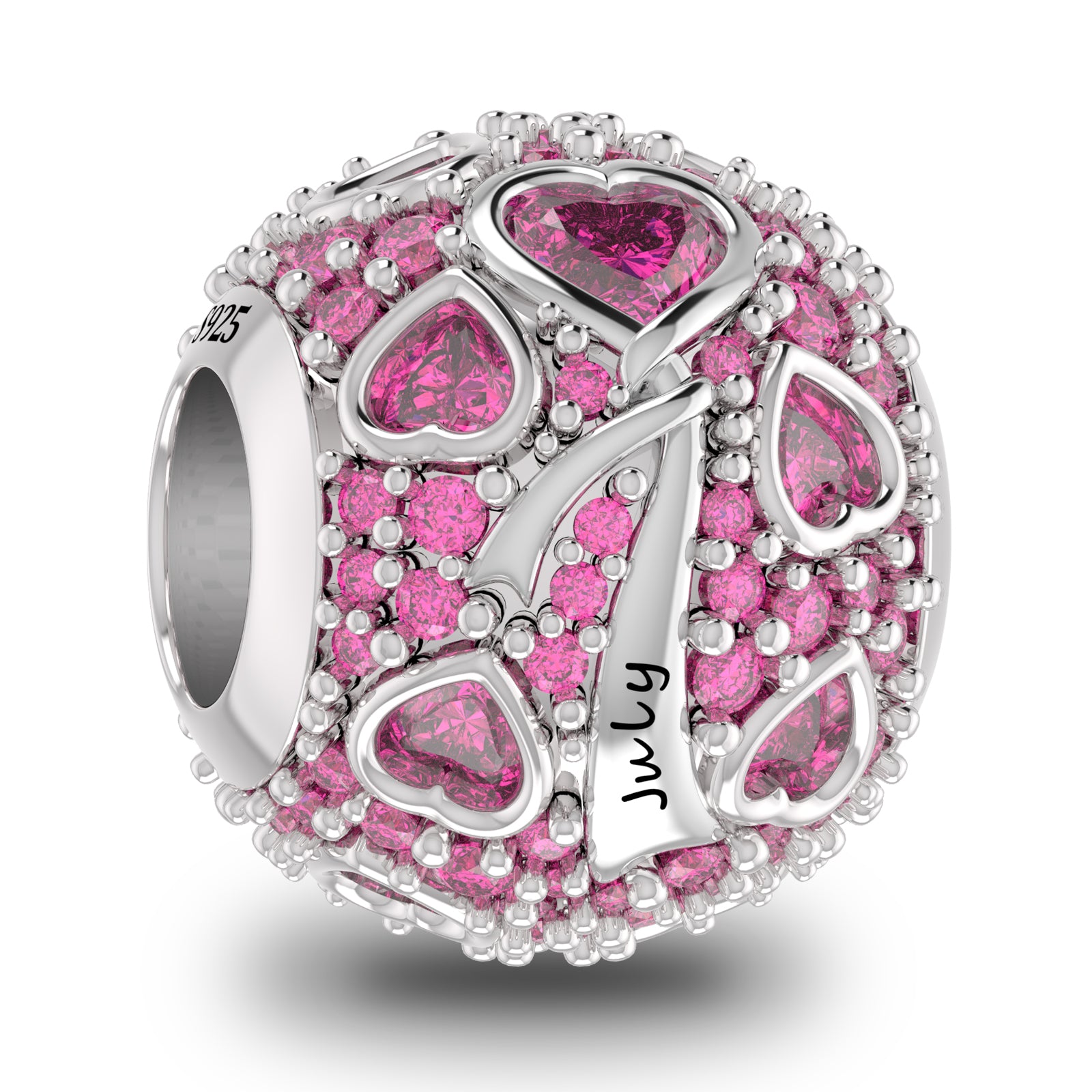 Lakese Garnet S925 Sterling Silver Courage Bead - Eternal Flame for Career & Love