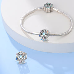 S925 Sterling Silver Star & Moon Ferris Wheel Beads