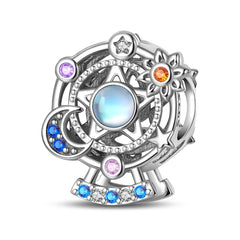 S925 Sterling Silver Star & Moon Ferris Wheel Beads